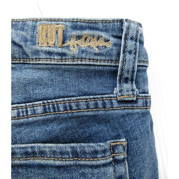 Kut From The Kloth Jeans 6 Straight Denim Pants Ripped Embroidered - Picture 8 of 13